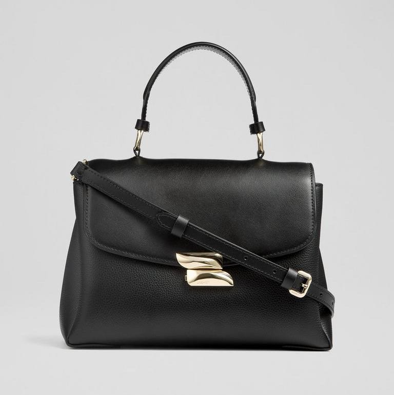 Darcie Black Leather Top Handle Crossbody Bag Darcie Black Leather Top Handle Crossbody Bag