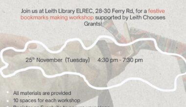 Make Festive Bookmarks at Leith Library – The NEN – North Edinburgh News