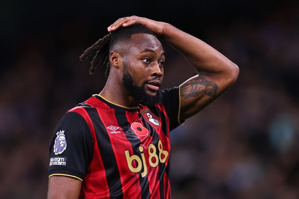 Antoine Semenyo during the Premier League match between Manchester City and Bournemouth at Etihad Stadium.