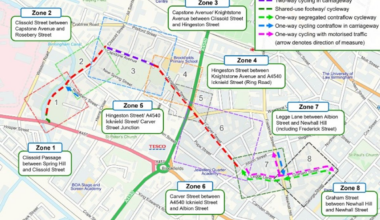 Proposals for the cycle route from Birmingham city centre to the A457 Dudley Road. Taken from consultation page.