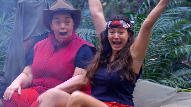 Pictured alongside Lisa Riley, Kelly celebrated her birthday in the jungle
