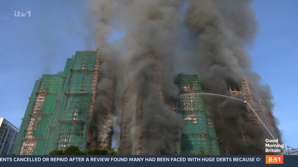 A fire has started at a Hong Kong residential building