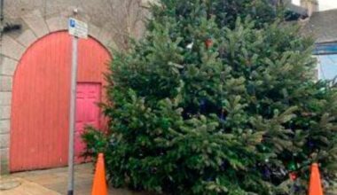 Rathfriland: Outcry in NI town over ‘miserable looking’ Christmas tree