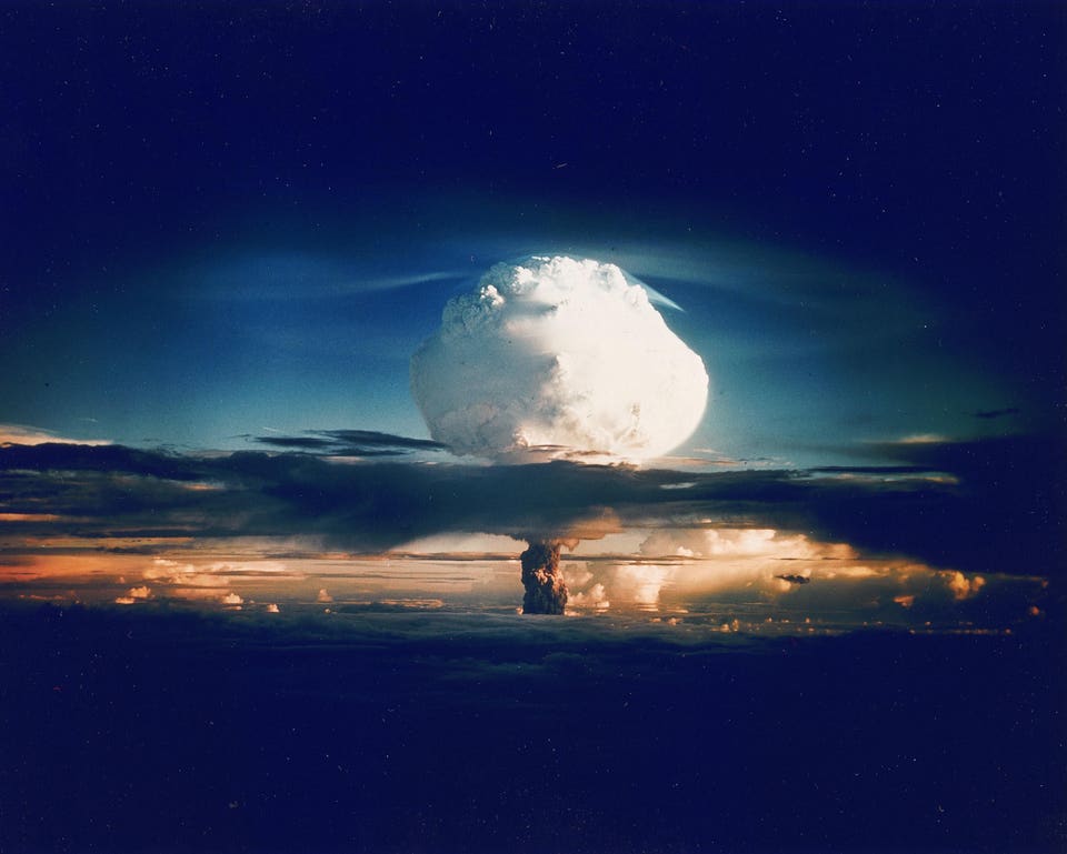 Thermonuclear bomb test obliterates one Pacific isle