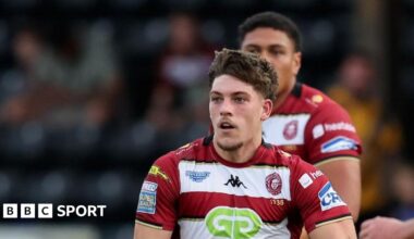 Jacob Douglas in action for Wigan Warriors in 2025