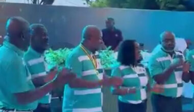 Watch how President Mahama celebrated his 67th birthday at a golf tournament
