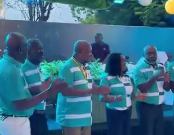 Watch how President Mahama celebrated his 67th birthday at a golf tournament