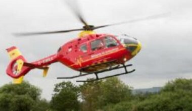 A49: Cyclist airlifted to Birmingham with serious injuries