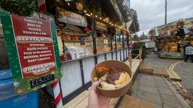 the £13 festive pie at Liverpool Christmas Market