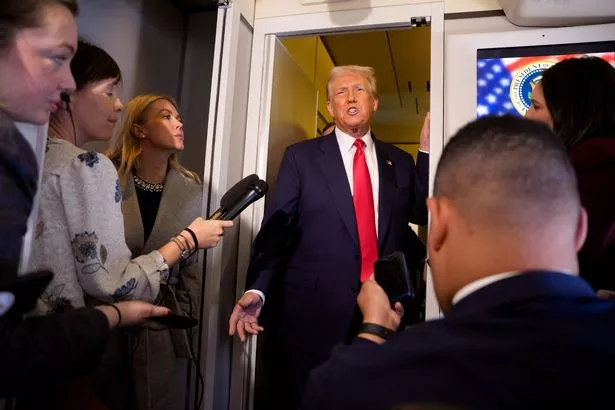 Donald Trump on Air Force One