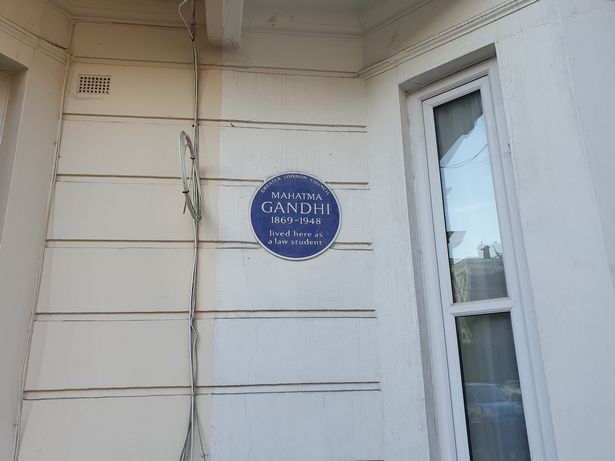 Gandhi blue plaque in West Kensington