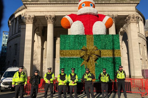 A GMP briefing took place outside Central Library on Thursday morning (November 20)
