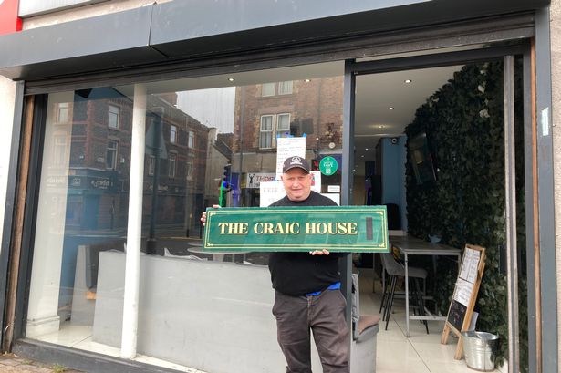 James Williams, 56, former barman at JT’s bar and future barman of The Craic House outside the venue on County Road.