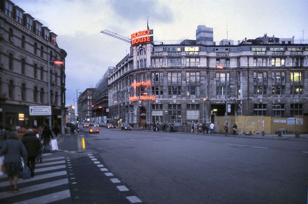 Printworks building on Withy Grove when it was known as Thomson House in 1977