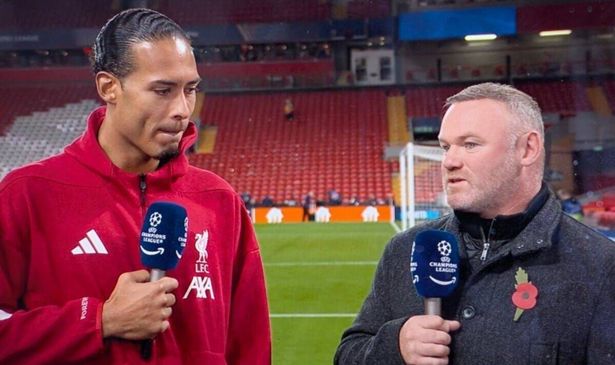 Virgil van Dijk and Wayne Rooney