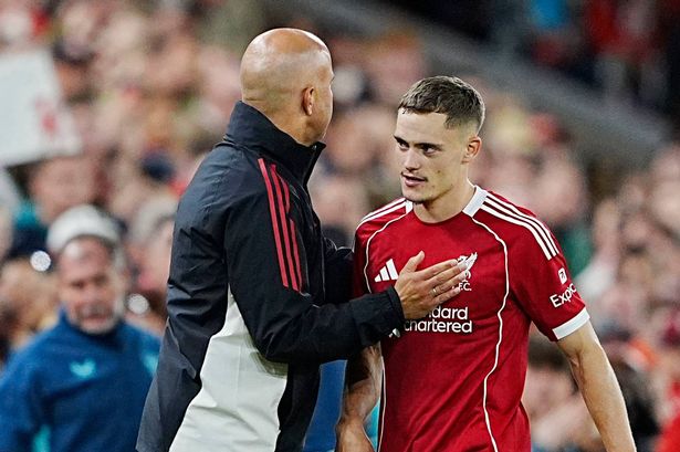 Liverpool manager Arne Slot (left) and Florian Wirtz (right)