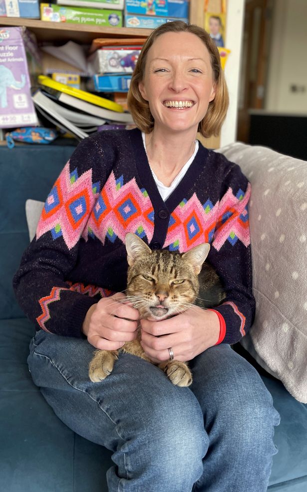 Michelle with her beloved cat, Jasper