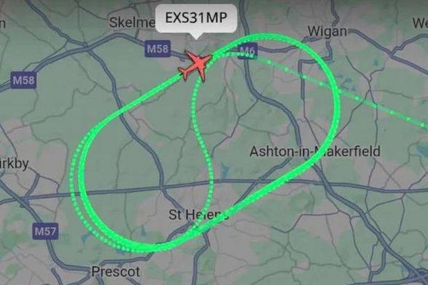 The Jet2 plane circling over Merseyside 