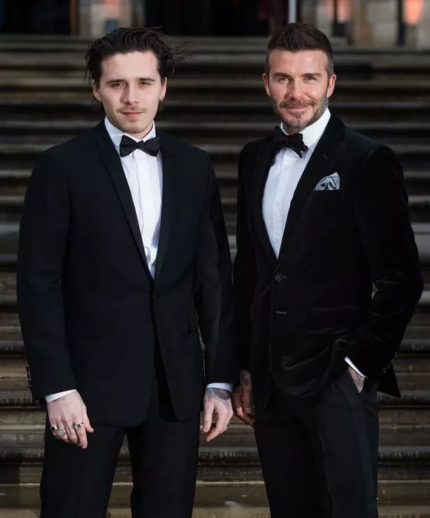 Brooklyn Beckham and David Beckham 