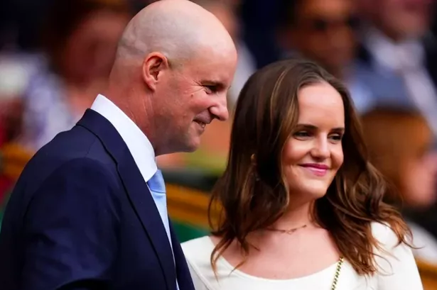 Andrew Strauss and Antonia Linnaeus-Peat at Wimbledon