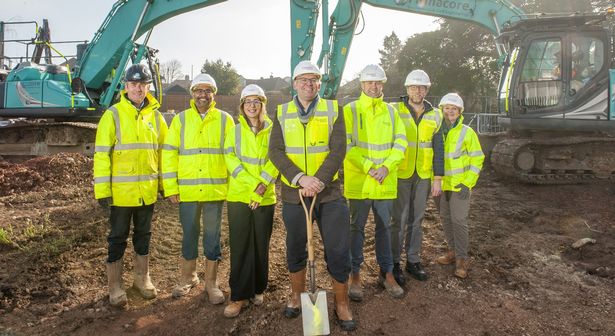 Councillors and bosses from Goram Homes and housebuilder Vistry celebrate work starting at New Fosseway, a site for 200 new homes in Hengrove, South Bristol