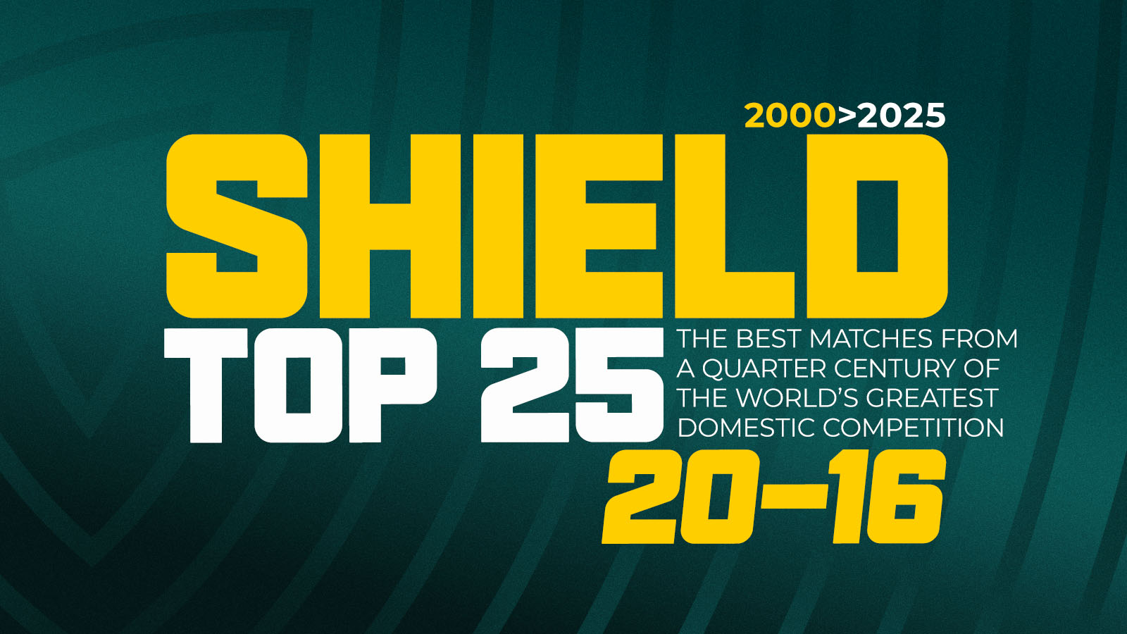 The best Sheffield Shield matches of the century: 20-16