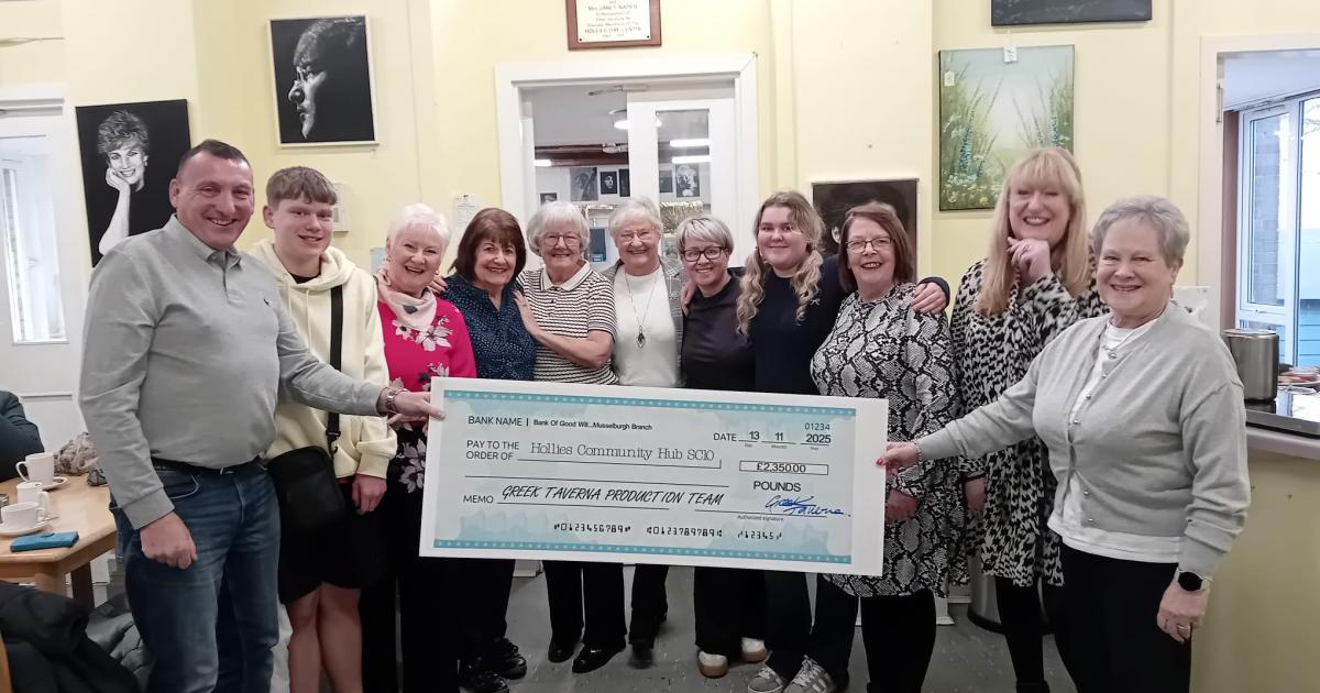 Musselburgh: 'Whopping' cheque presented to community hub