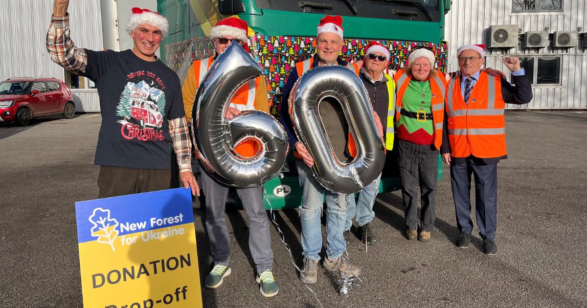 New Forest for Ukraine delivers 60th lorry of aid to Ukraine