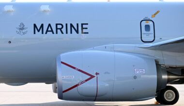 Touchdown of new Poseidon P-8A reconnaissance aircraft in Berlin