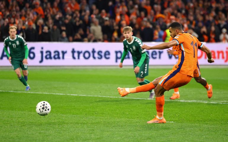 Cody Gakpo in action.