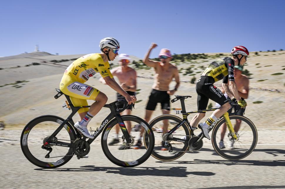 Tadej Pogačar and Jonas Vingegaard, Mont Ventoux, stage 16, 2025 Tour de France