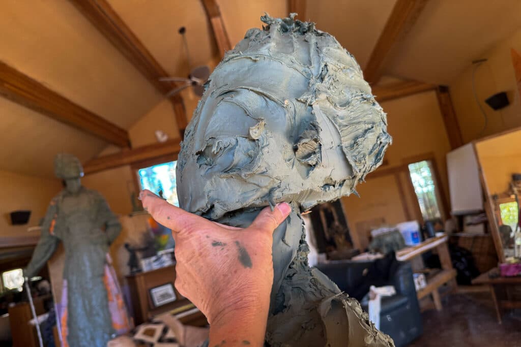 Jane DeDecker sculpts Josephine Baker