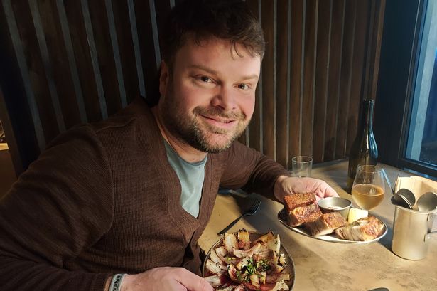 Stewart Carr tries out the dishes at Agora souvla bar