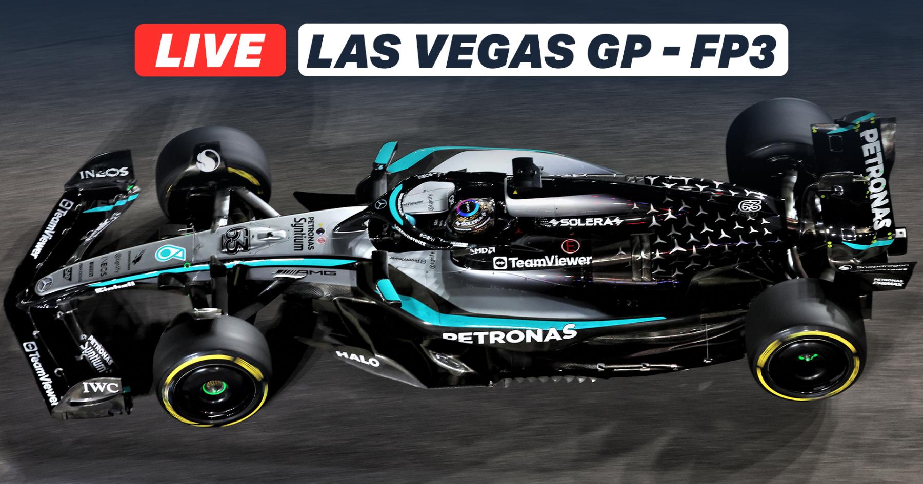 LIVE: Reaction as George Russell tops Las Vegas FP3, McLaren last
