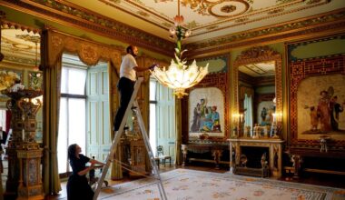 A glimpse inside the rarely-seen Centre Room at Buckingham Palace where Queen Victoria housed family treasures