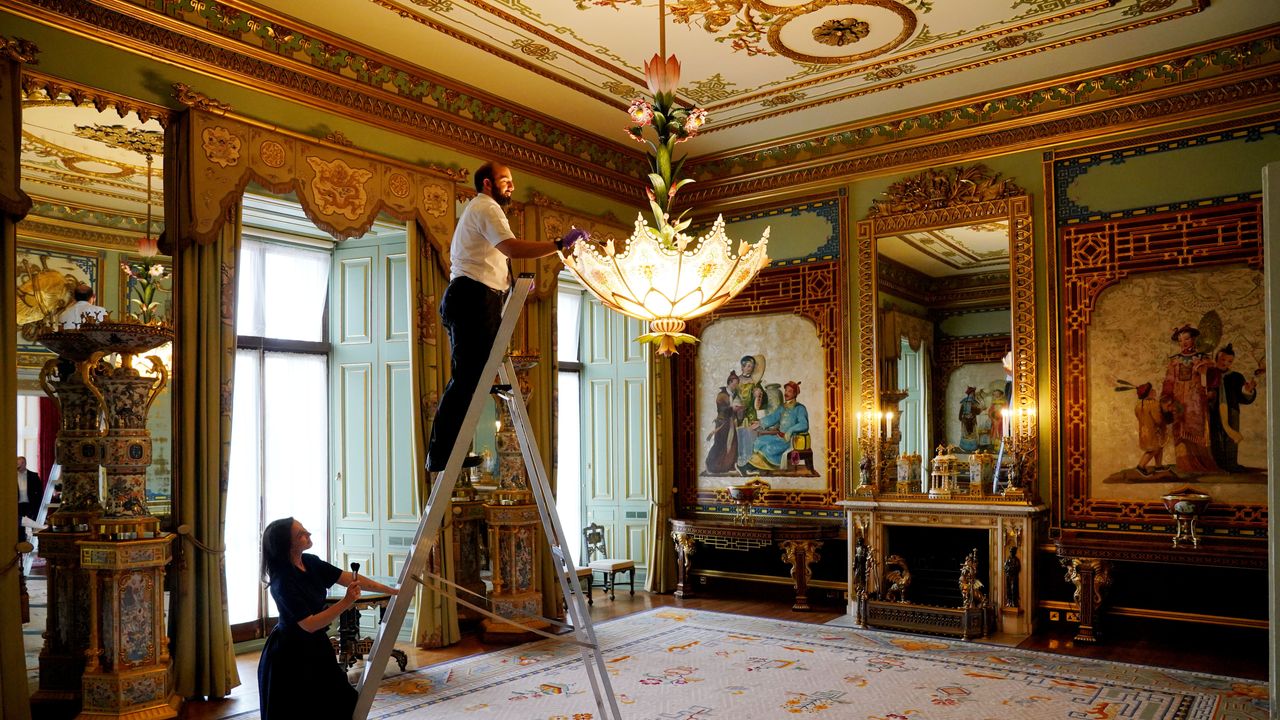A glimpse inside the rarely-seen Centre Room at Buckingham Palace where Queen Victoria housed family treasures