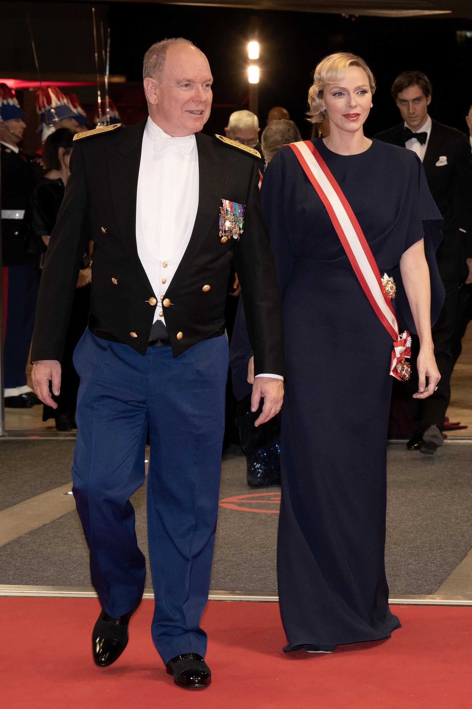 Image may contain Albert II Prince of Monaco Charlene Princess of Monaco Person Adult People Wedding and Clothing
