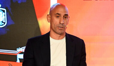 Former Spanish soccer boss who kissed player at World Cup final, egged at book presentation