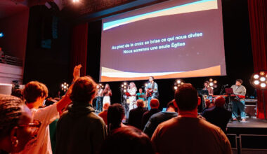 Mass worship celebration event with 500 evangelical churches held in France