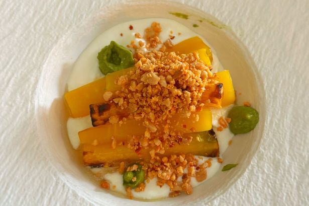 Vichy carrots  on a plate seen from above