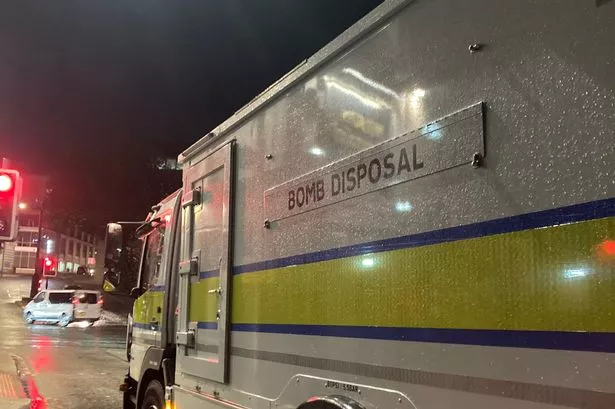 Bomb disposal units at the scene