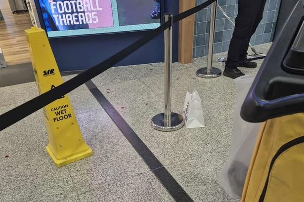 The area was sealed off outside the Hollister store