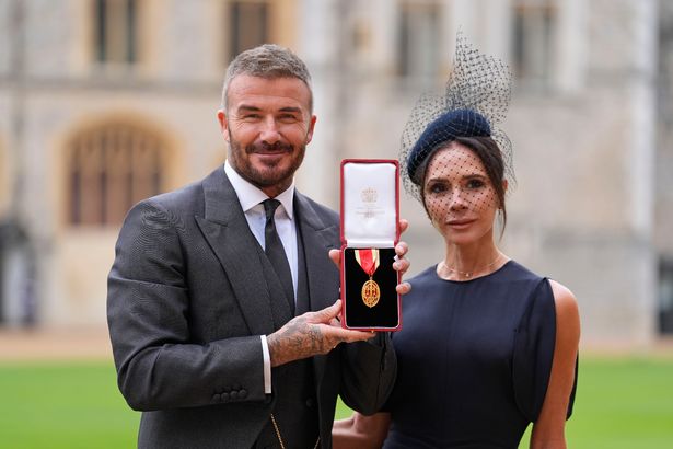 Sir David Beckham was knighted by King Charles III