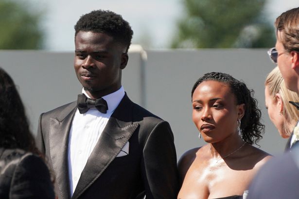 Bukayo Saka and his partner Tolami Benson are engaged