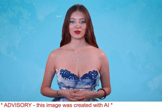 An AI image of a model