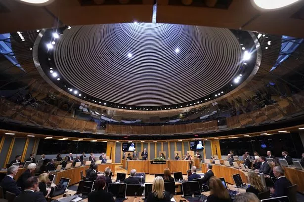 Inside the Senedd chamber