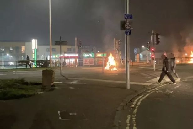 Scenes in Sighthill on Bonfire Night last year