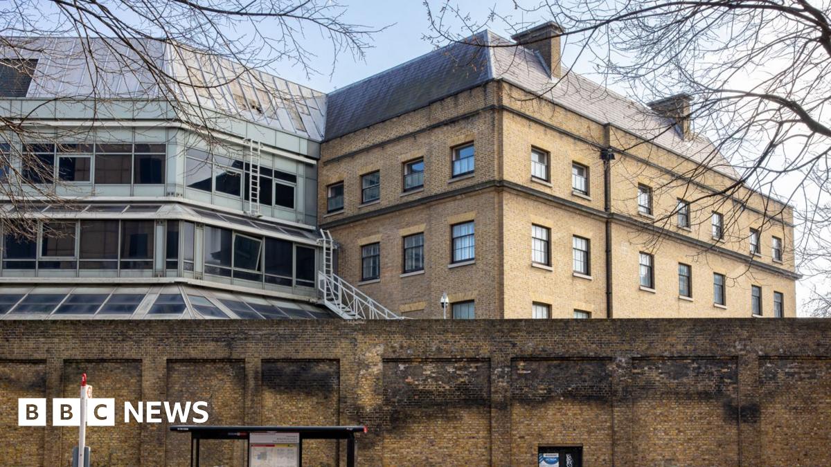 A building of the Royal Mint Court office complex, the possible future site of a new Chinese Embassy in London.