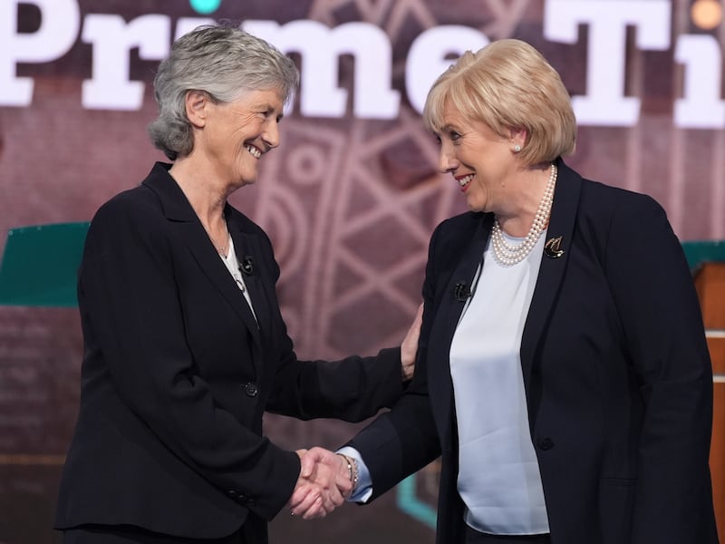 Independent candidate Catherine Connolly and Fine Gael candidate Heather Humphreys