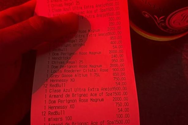 An exclusive club has celebrated what it claimed to be 'the biggest table spend' in Manchester